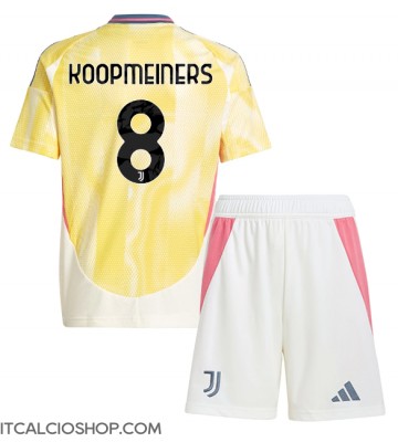 Juventus Teun Koopmeiners #8 Seconda Maglia Bambino 2024-25 Manica Corta (+ Pantaloni corti)